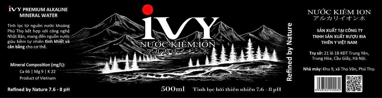 IVY Nước Kiềm Ion — bao bì